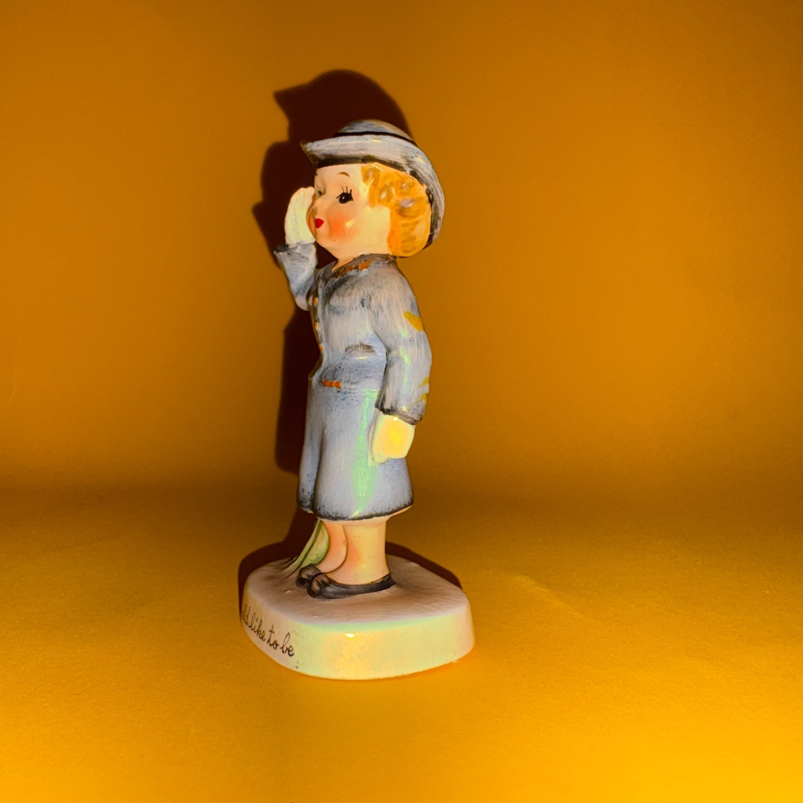 ❤️ CUTE Lefton I Would Like to Be a Soldier Police Career Woman Figurine Lefton
