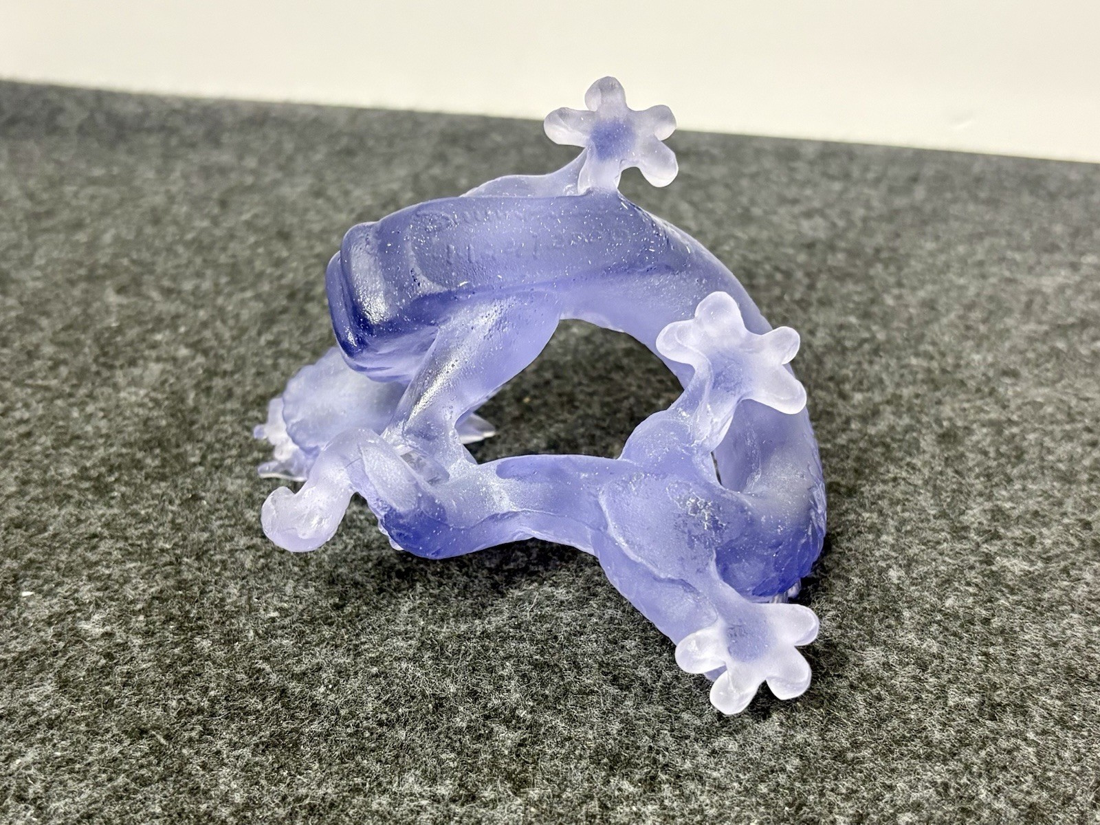 Daum Crystal Pate De Verre Le Amethyst Purple Dragon Figurine Limited Edition