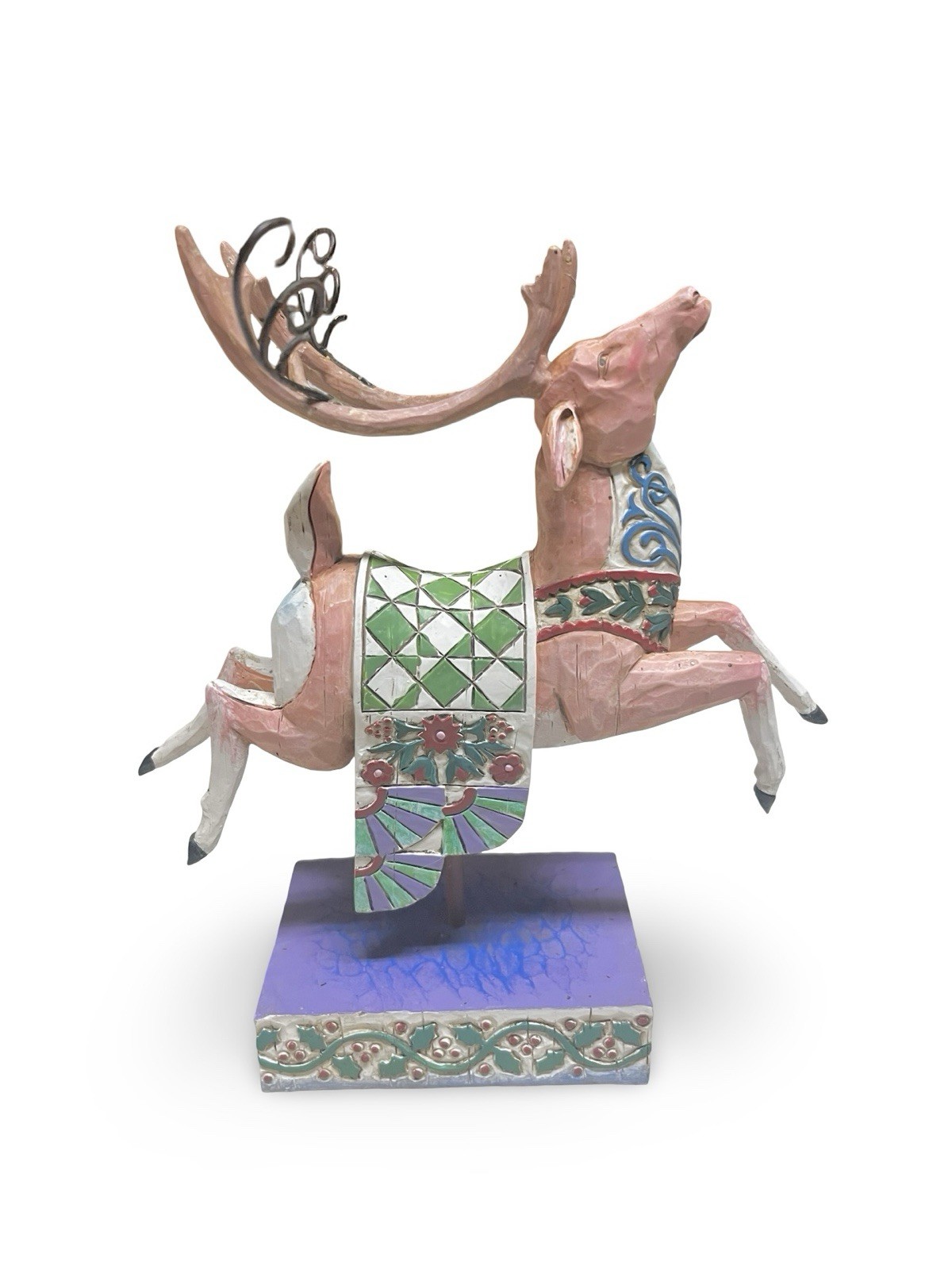 Jim Shore Heartwood Creek Figurine DASH AWAY With Green Blanket 2004 118111 READ