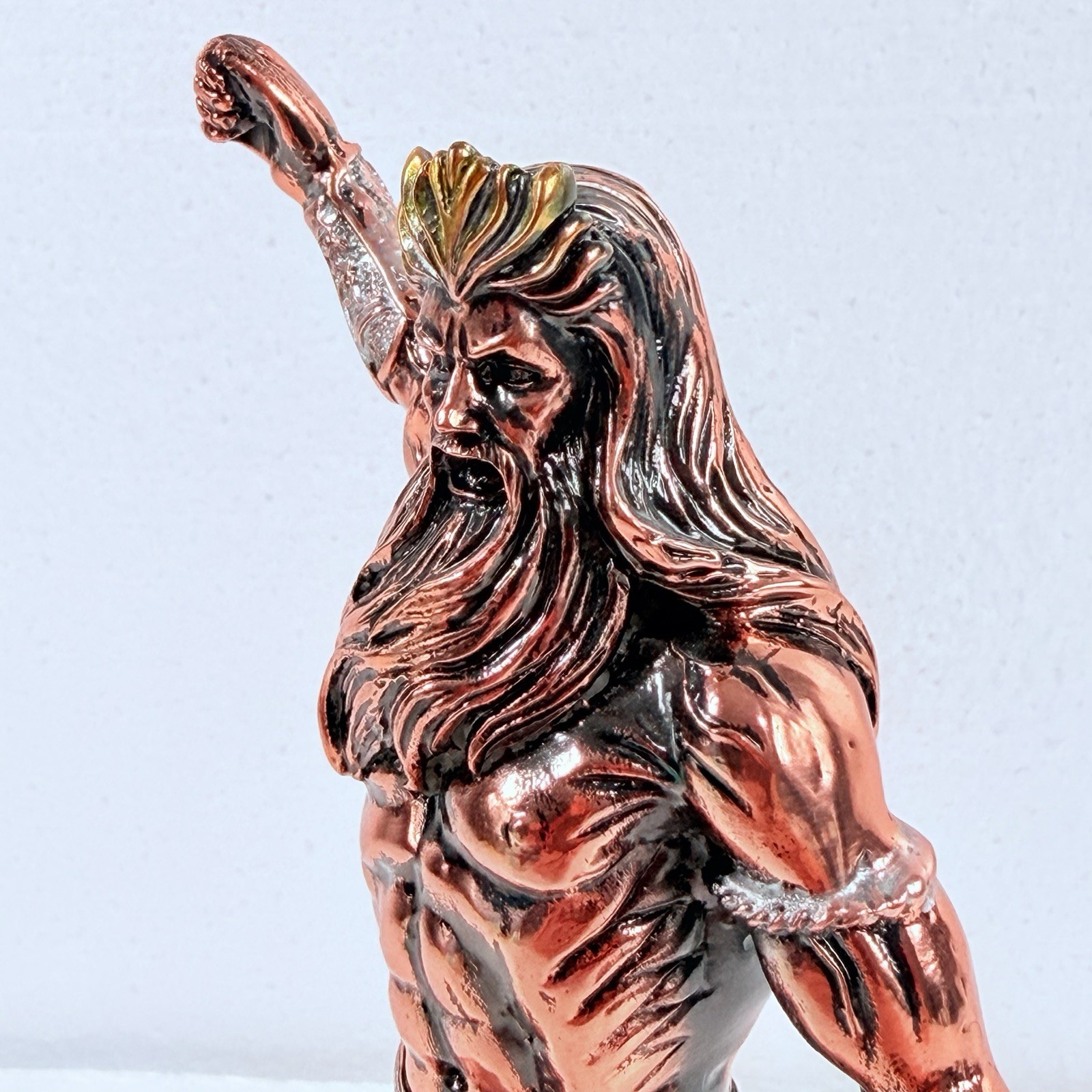 Poseidon Greek God Of The Sea Cold Cast Bronze Statue Sculpture Nautical Figure