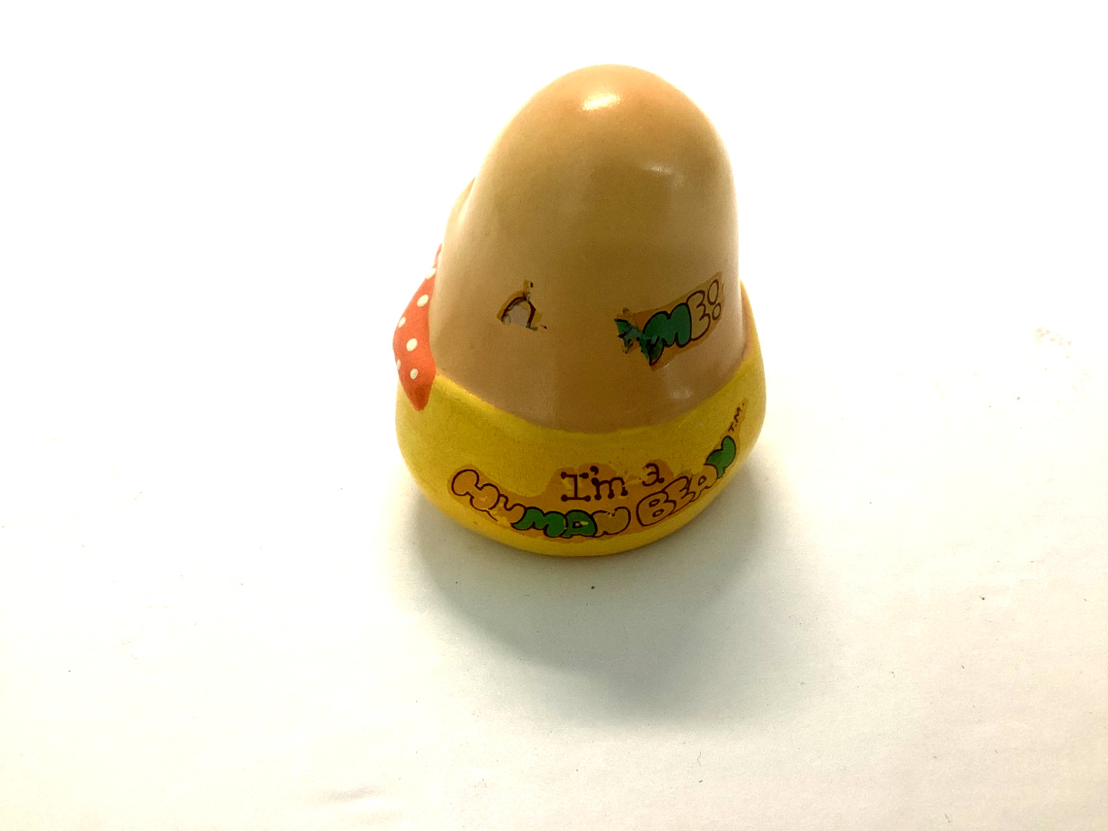 VINTAGE 1980s I’M A HUMAN BEAN 2.5″ TALL