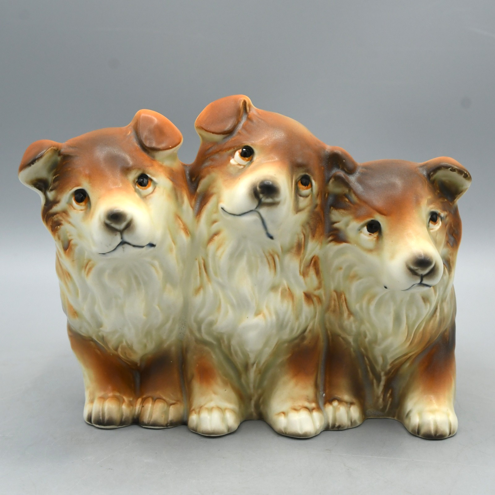 Collie Shepherd Corgi Dog Puppy Planter Vintage Napcoware Japan Ceramic 7201