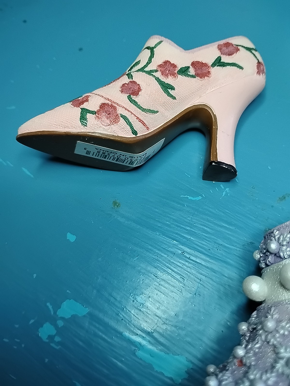 Ceramic Miniature Fancy Designer Shoes-3-4” Each-Fine Details Mini Decor Shoes 3