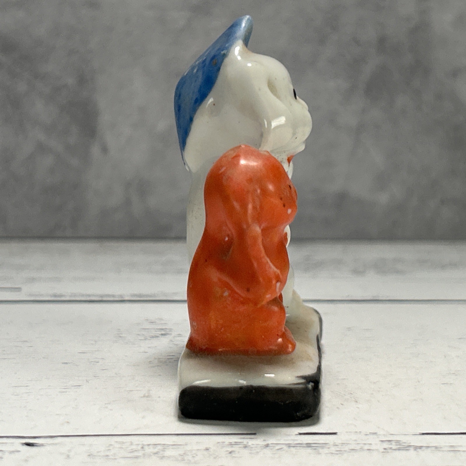 Vintage Ceramic Anthropomorphic Puppies Under Umbrella 1950s Japan Cute Dogs