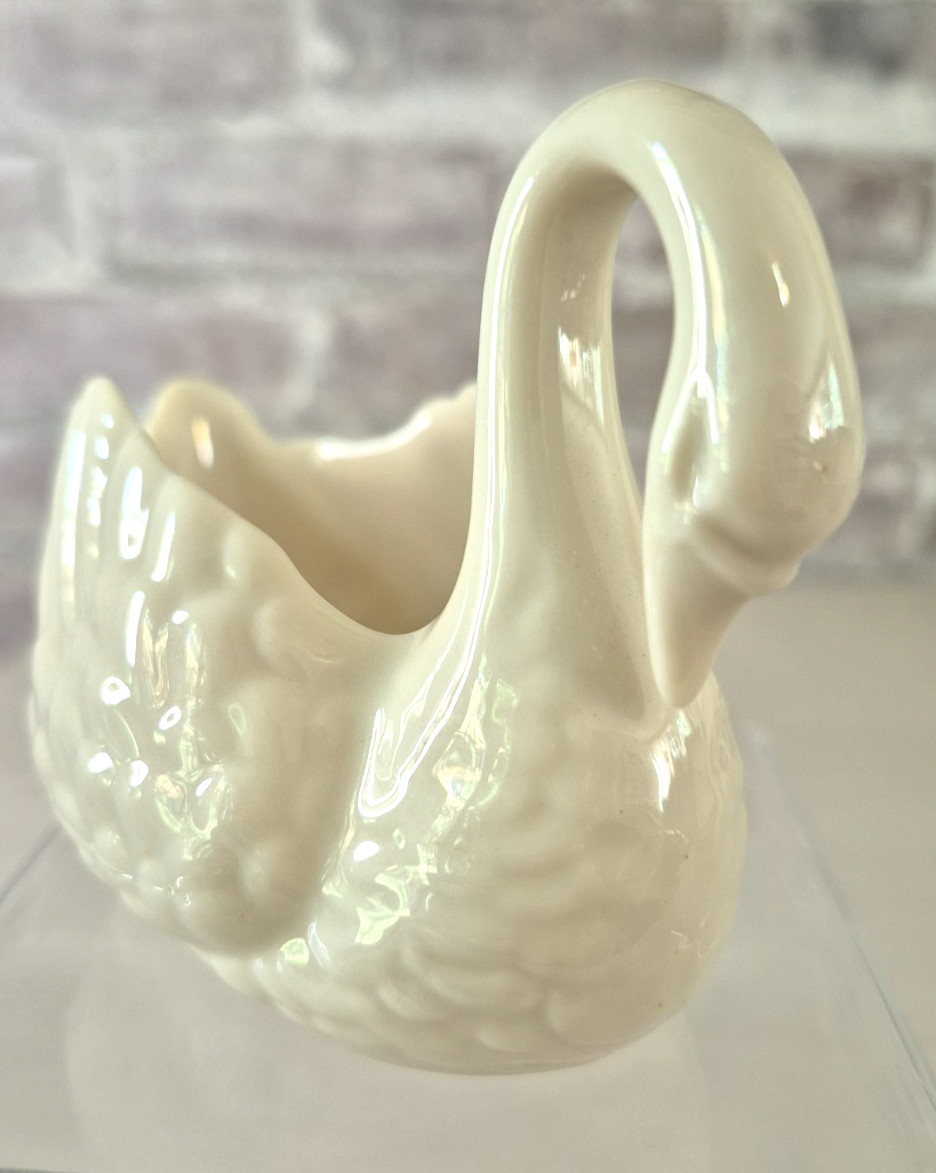 Vintage LENOX SWAN Porcelain Trinket Dish 4.5″ Centennial Edition Reproduction