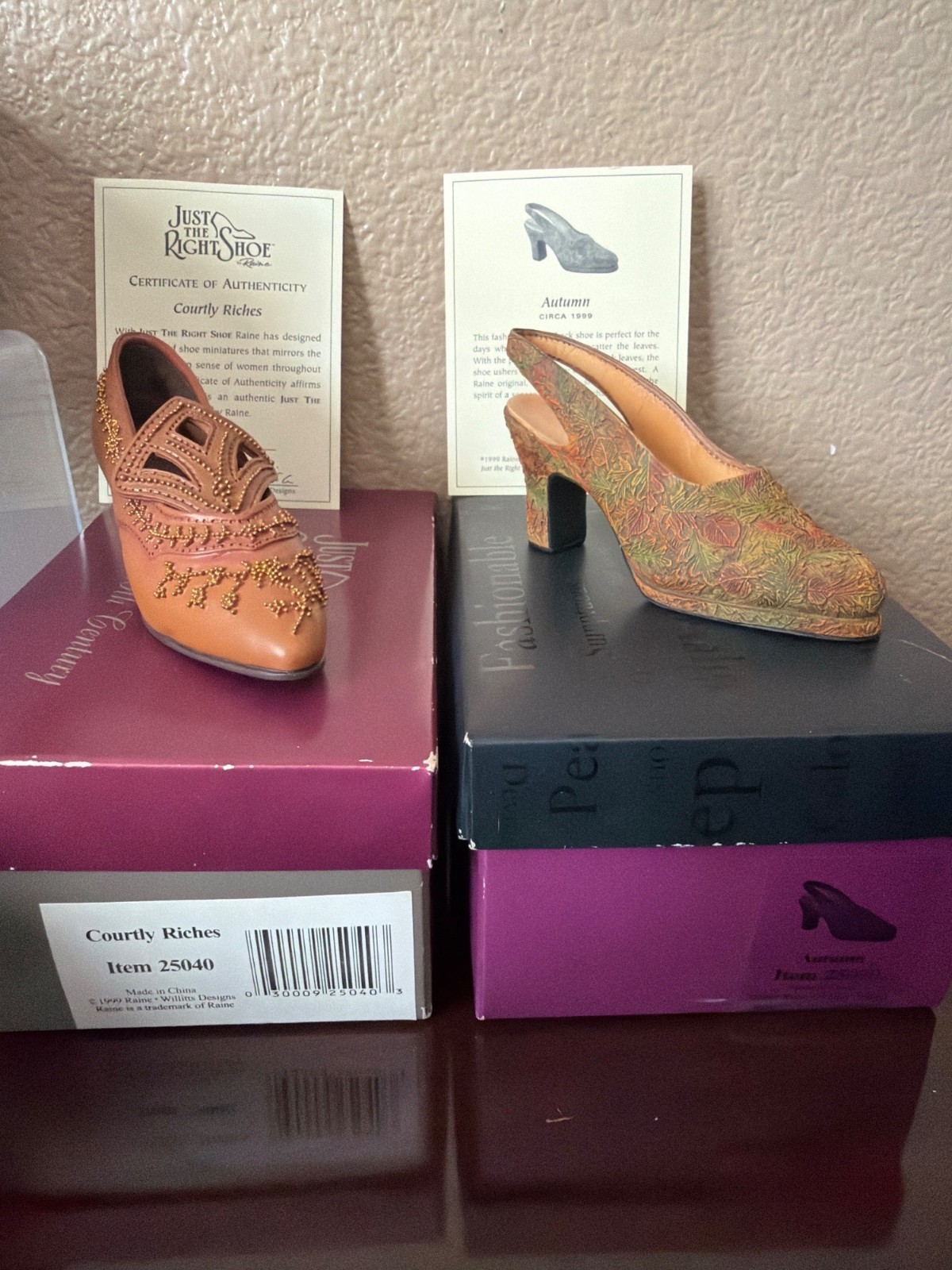 Lot of 9 Just the Right Shoe by Raine Mini Shoes Ankle Boot Courtly Riches w/Box