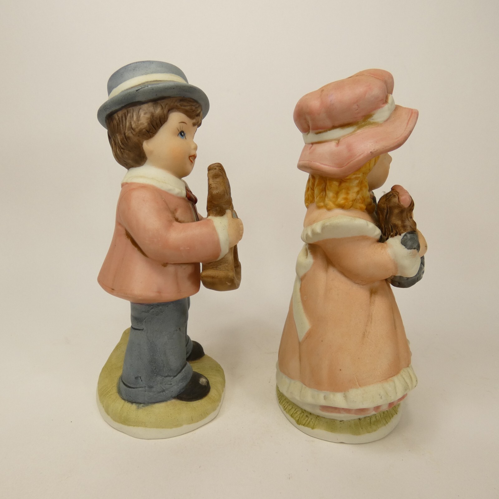 Vintage 1970’s Homco Girl Doll Boy Rocking Horse Toys Figurine #1419 AGJ&L