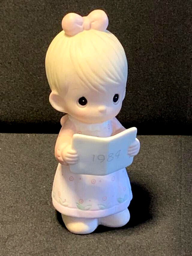 PRECIOUS MOMENTS E-5383 WISHING YOU A MERRY CHRISTMAS 1984 J&D w/BOX-VGC