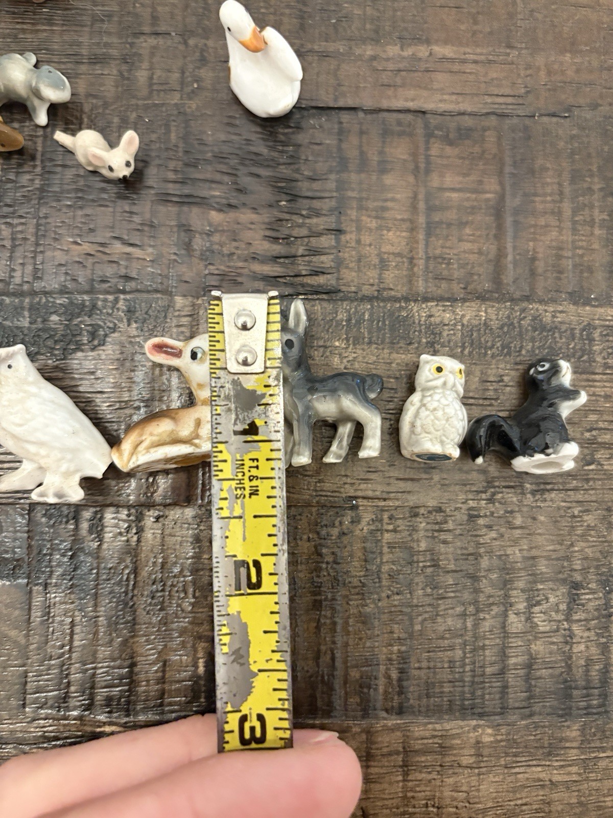 Hagen Renaker Bug House Mini Figurines Deer Owl Fish Mouse Duck Swan Skunk Japan