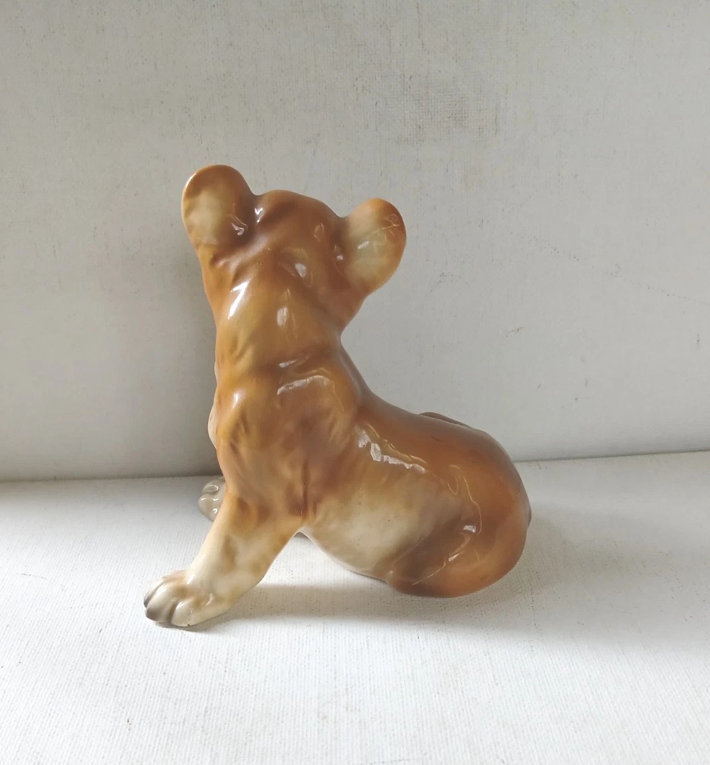 Norleans Beautiful Glazed Ceramic Lion Baby Cub Figurine