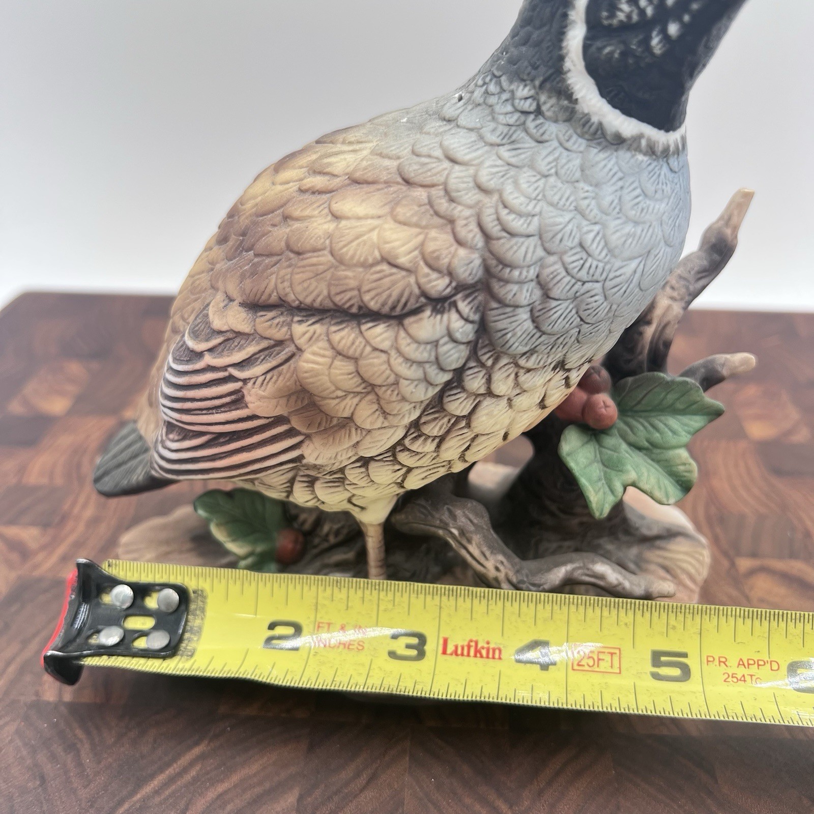 Vintage Homco Masterpiece Quail Partridge 1981 Porcelain Figurine 6.75” Woodland