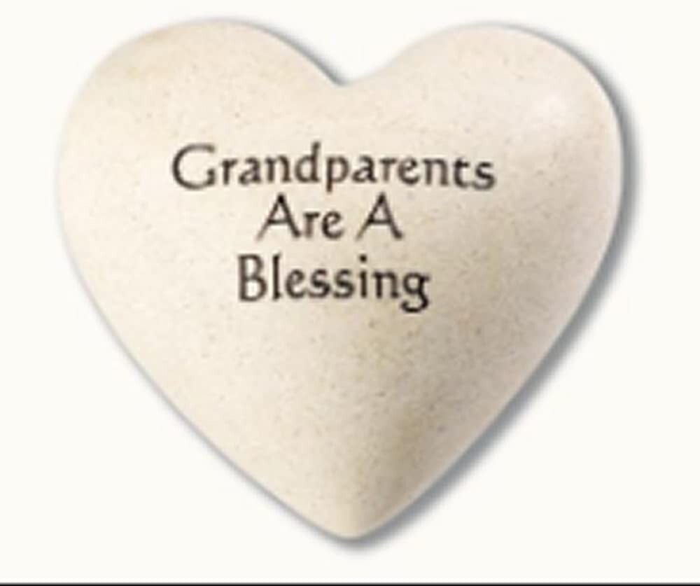 Grandparents Are A Blessing Composite Granite Heart 3 Inches