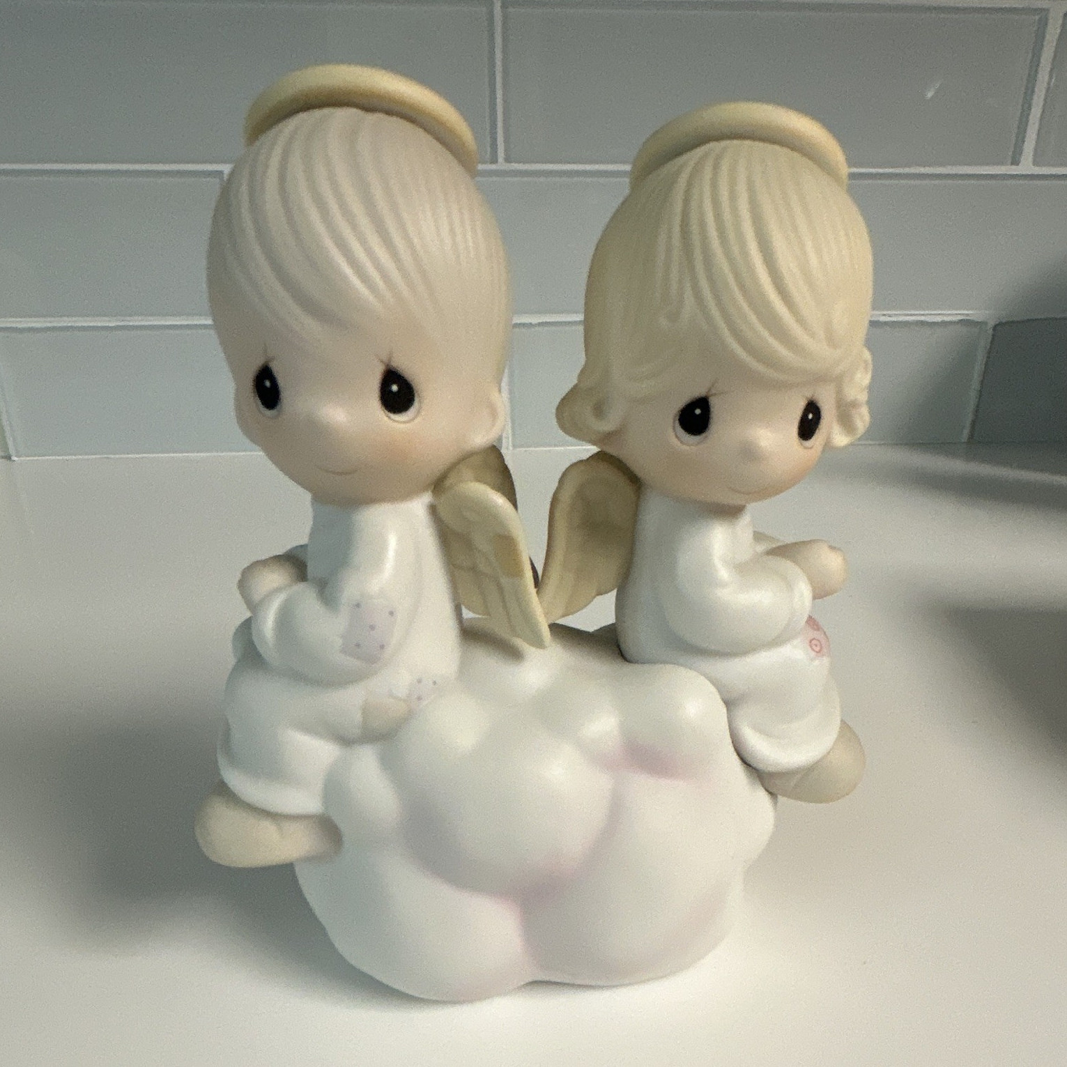 Precious Moments But Love Goes On Forever Angel Porcelain Figurine w/ Box 1979