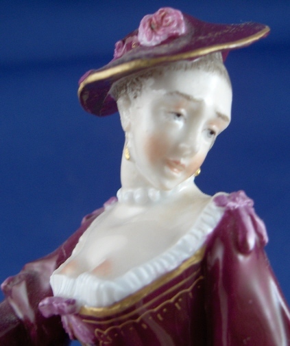 Antique 19thC Nymphenburg Porcelain Lady Figurine Porzellan Figure Figur Risqué