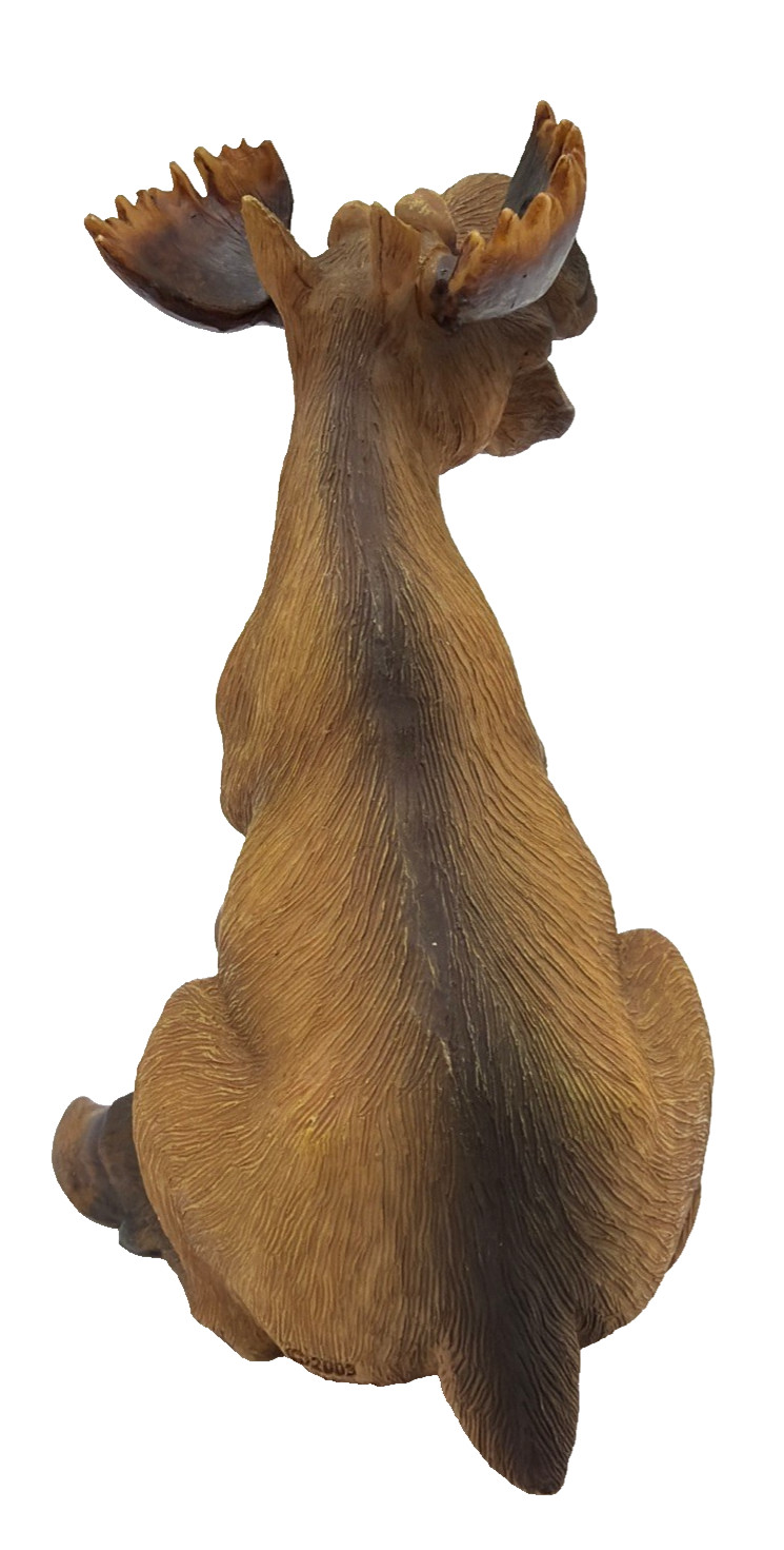 Vintage Sealmark Funny Silly Moose Figurine Resin 7.5″ L x 6.5″T Toothy Laughing