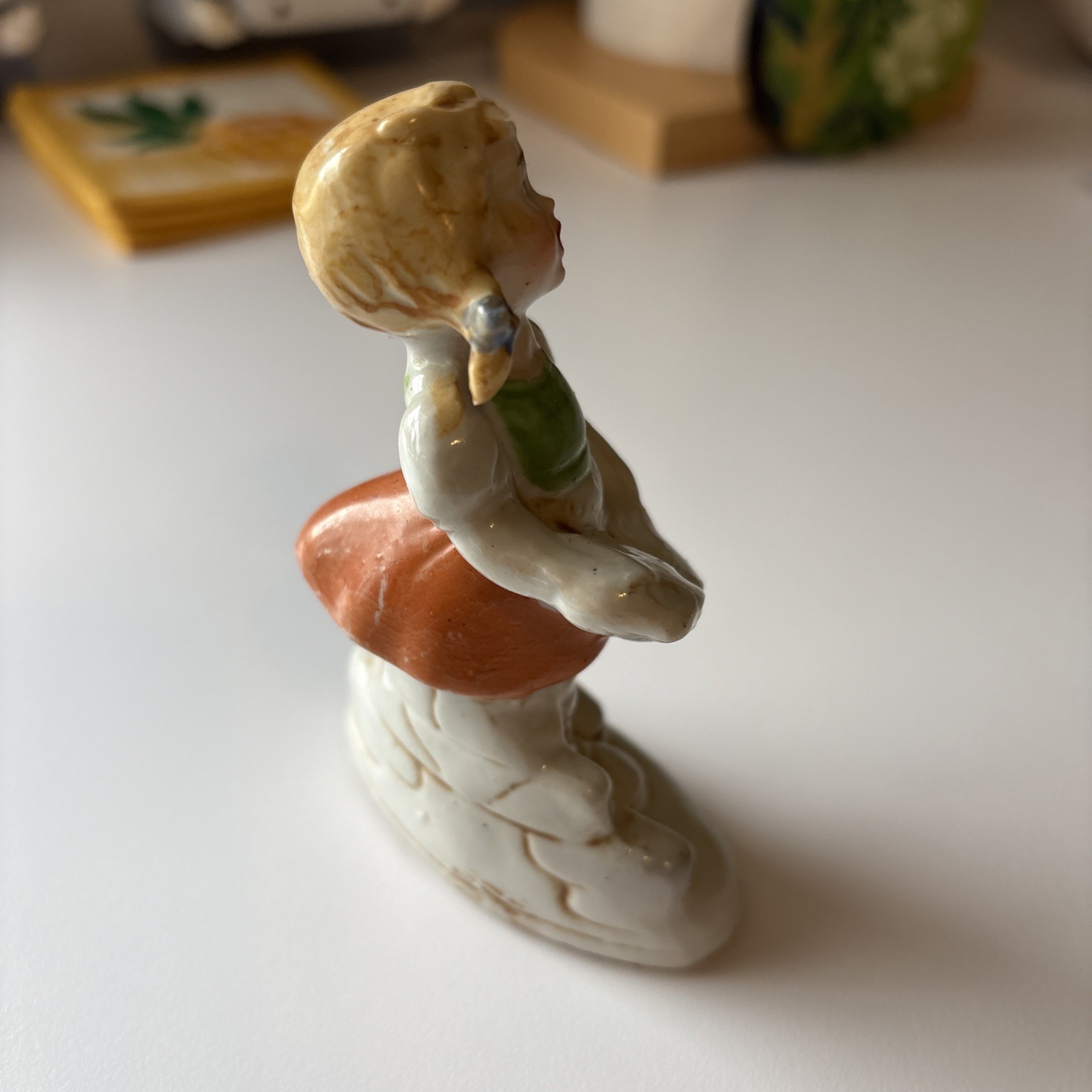 Girl Singing 1940’s Figurine Japan. Smoke Free Home