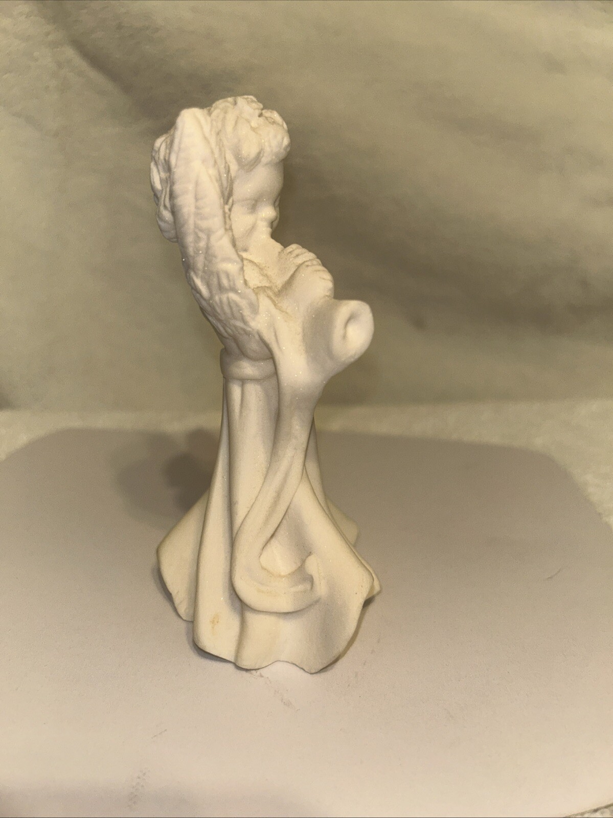 Christmas Angel Figurine Made In Italy Approx. 5” Tall Solid Stone