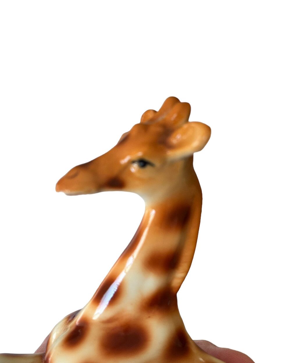 2 Vintage Bone China Giraffe Fine Quality Animal Figurines 3.75″ Safari Africa
