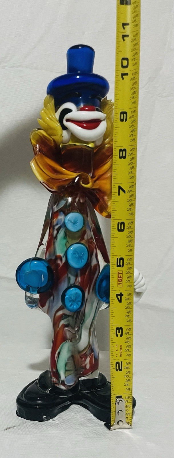 Murano Colored Glass Clown Stien Character figure statue *AsID*