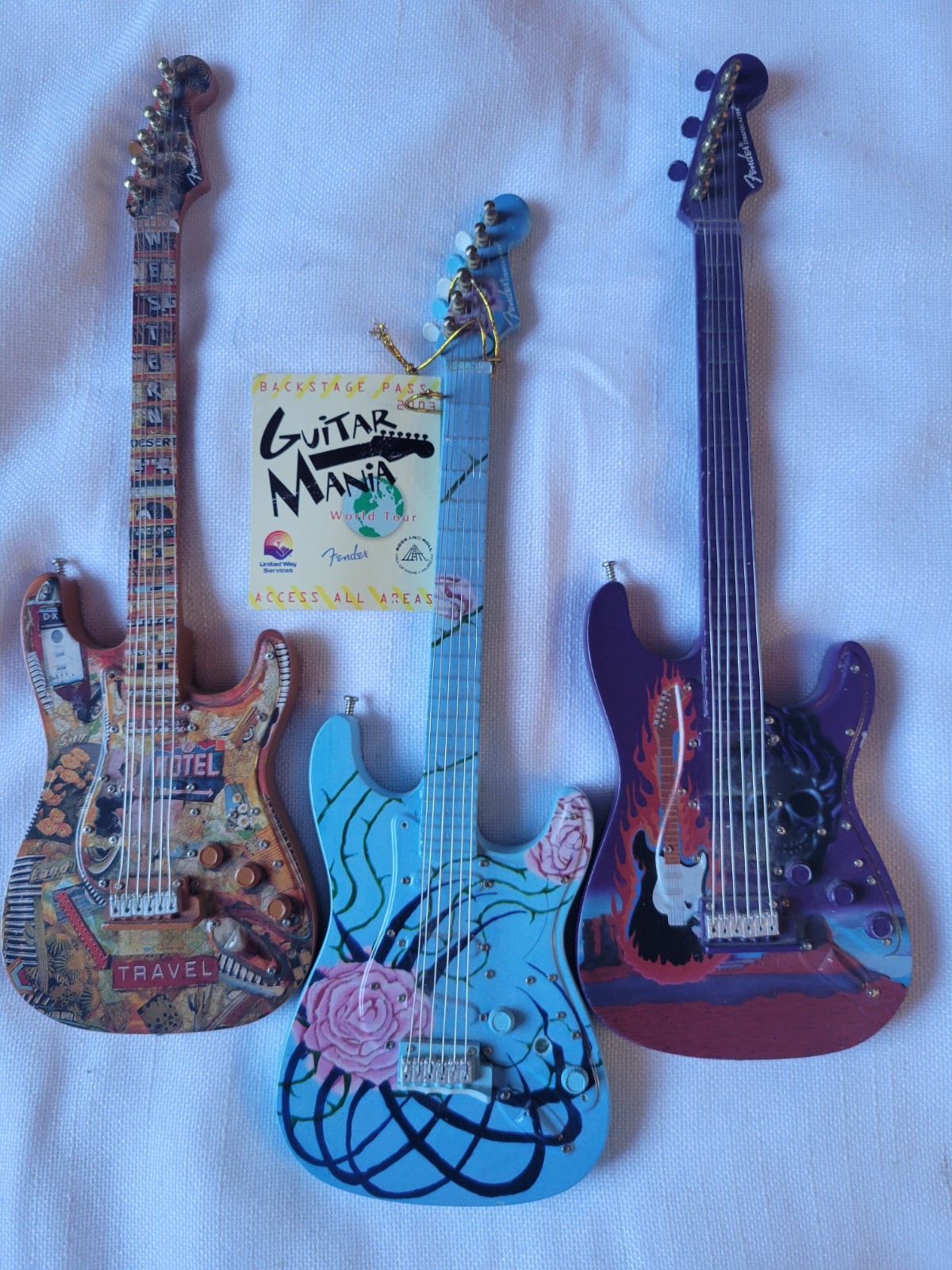 Vtg Guitarmania Collectors Edition Mini Fender Guitar. A Rose By Any Other Name