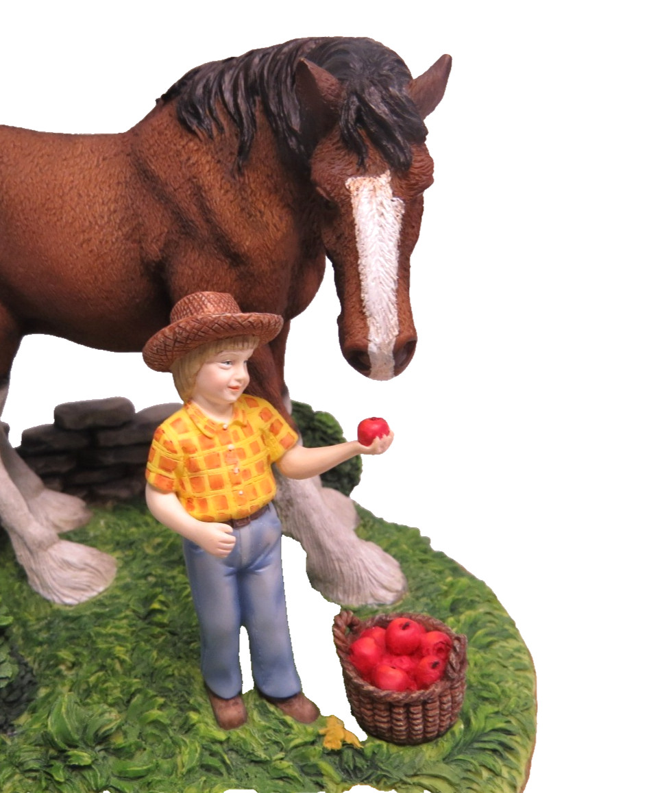 Anheuser-Busch Clydesdale Collection “An Apple For King” figurine horse #6982