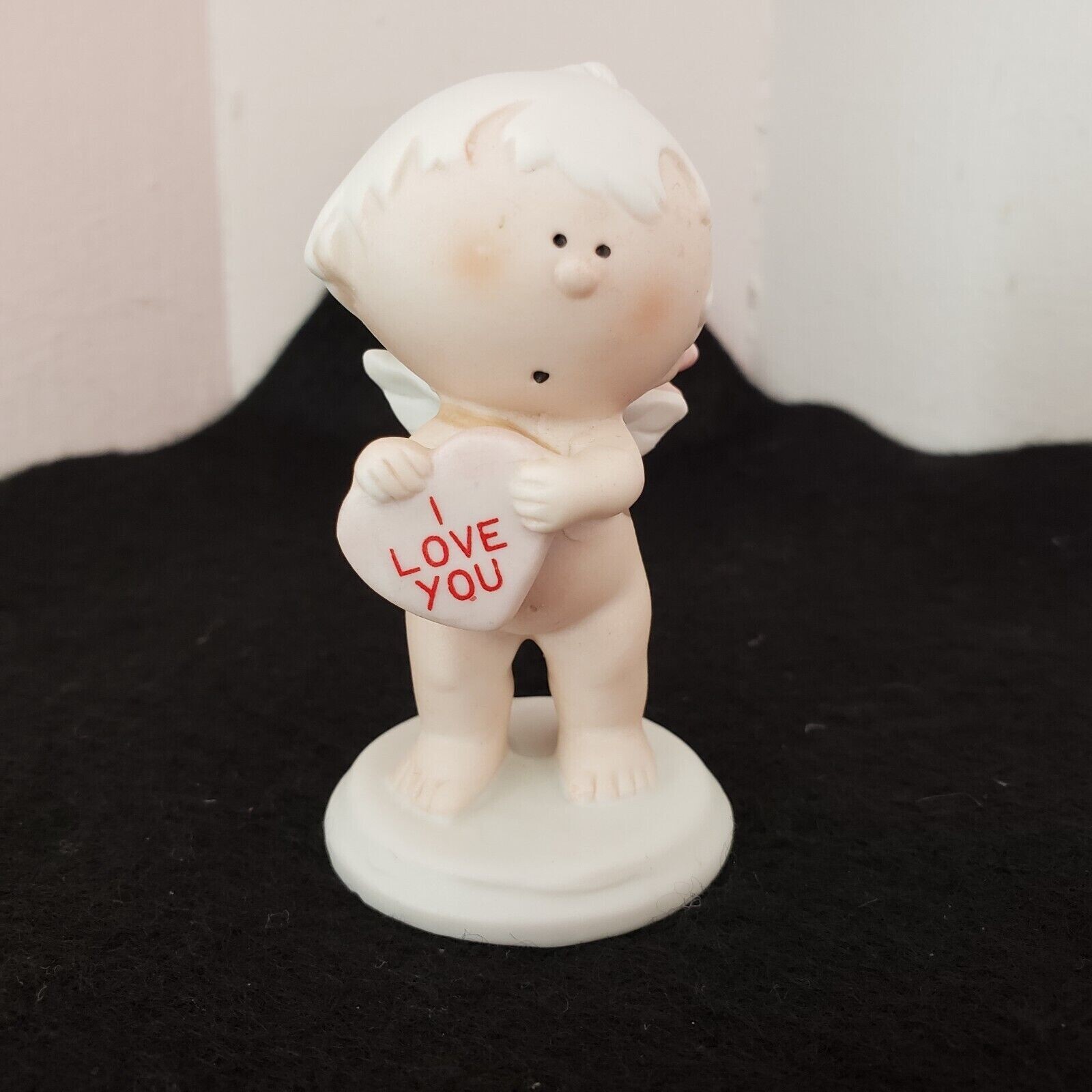 Cupid Holding I Love You Heart Fabrizio for George Good 1986 Vintage Figurine