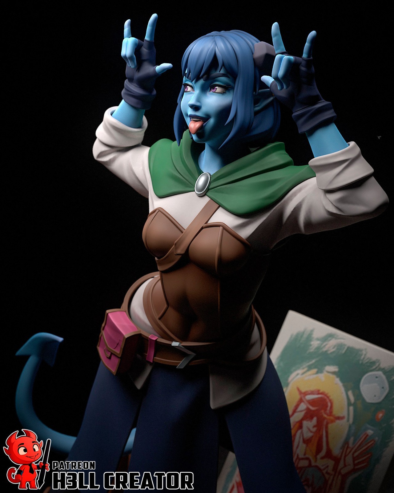 Jester Lavorre V2 Figurine Critical Role Hand Painted Model / DIY Kit 21pcs