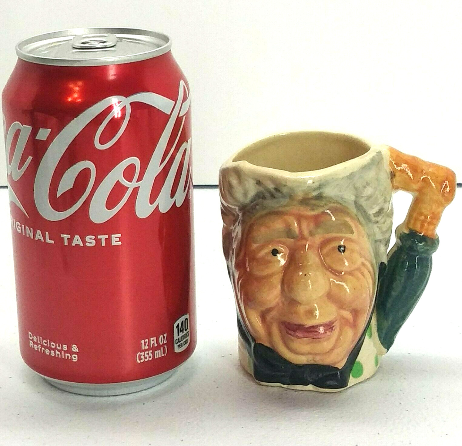 Vintage Small Toby Jug The Old Umbrella Woman Mini Jug 3.25″ Tall Made in Japan
