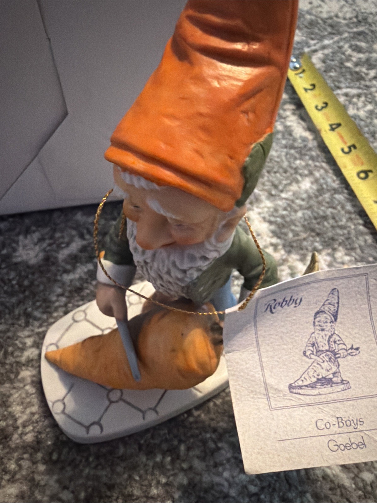 Goebel Co-Boys “Robby The Vegetarian” Gnome New Open Box Garden Fairy Tail