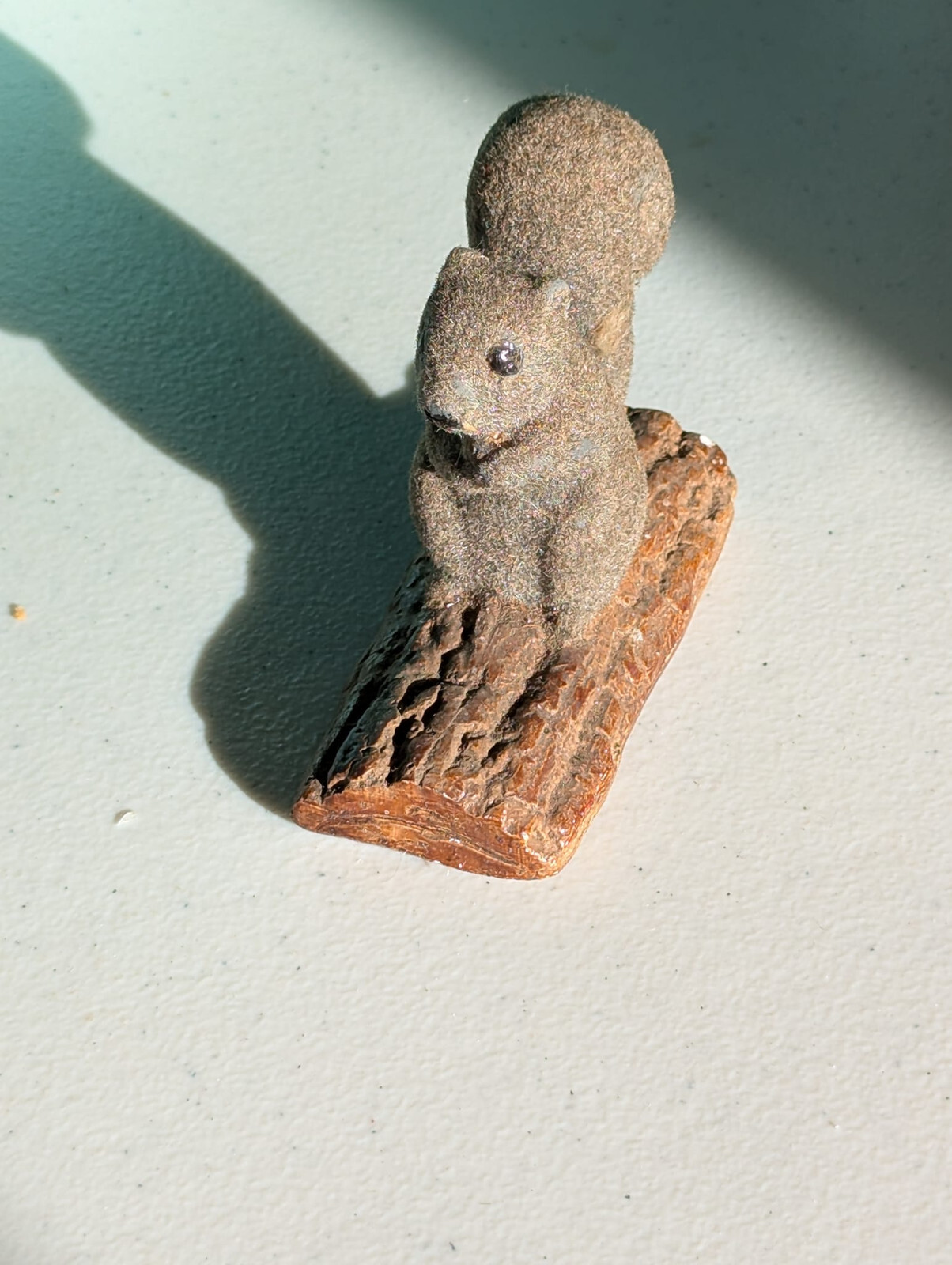 Squirrel On A Log Figurine