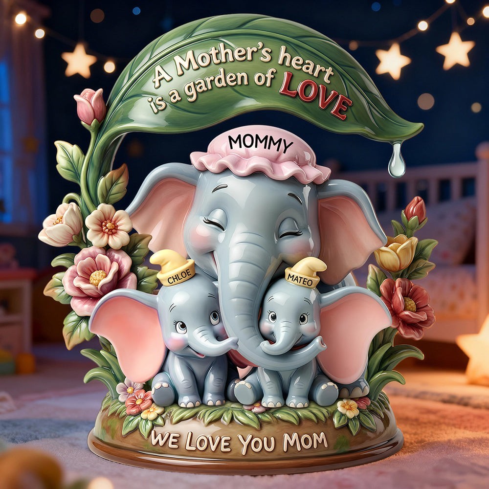 Personalized Disney Dumbo Mom Grandma Kids Acrylic Plaque Wooden Block Decor