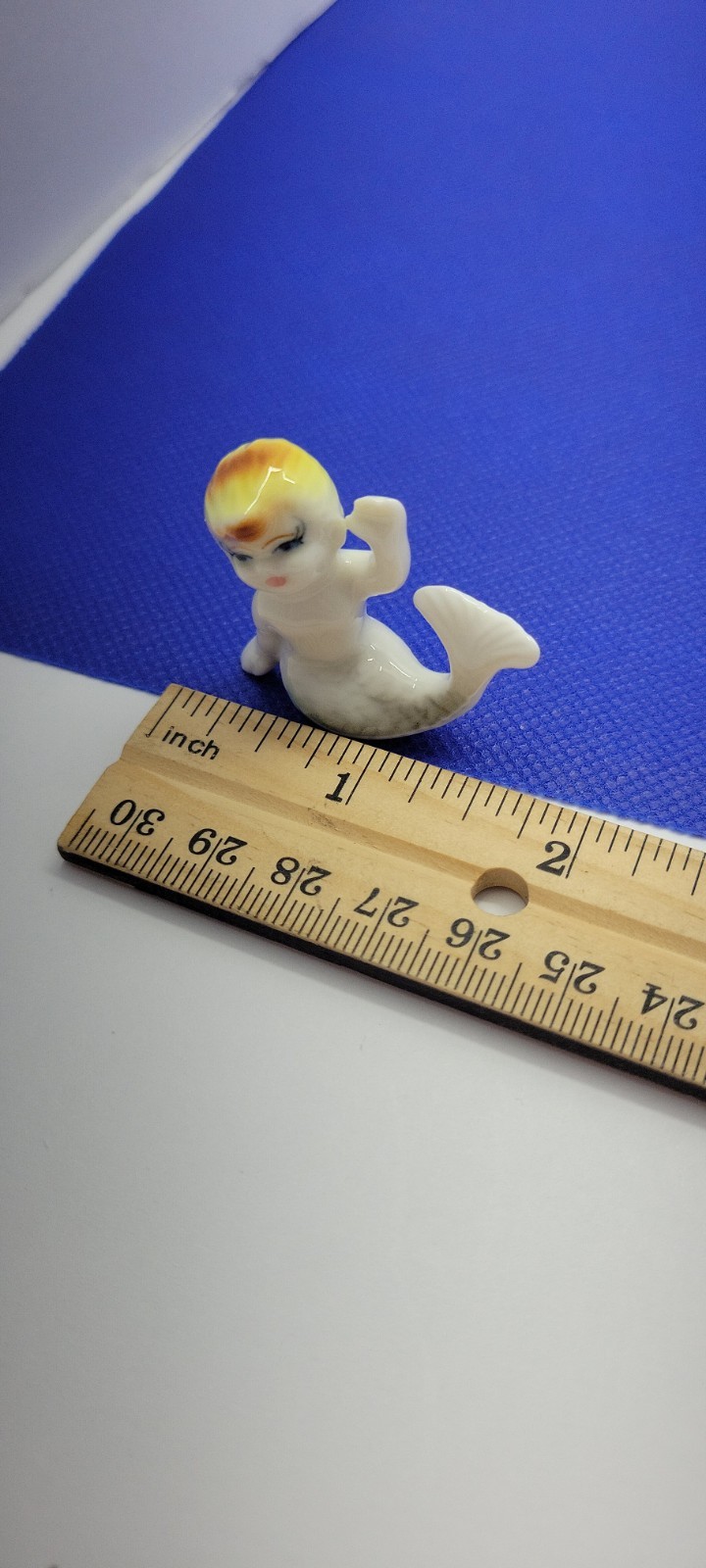 Vintage Mini Mermaid Figurines Set Kitsch Ceramic Japan Style Cute Retro Ocean D