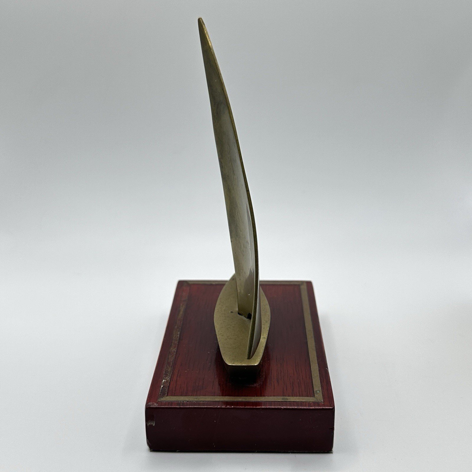 Vintage Solid Brass Sailboat Sculptures Set Of 2 Figurines MCM Paperweights