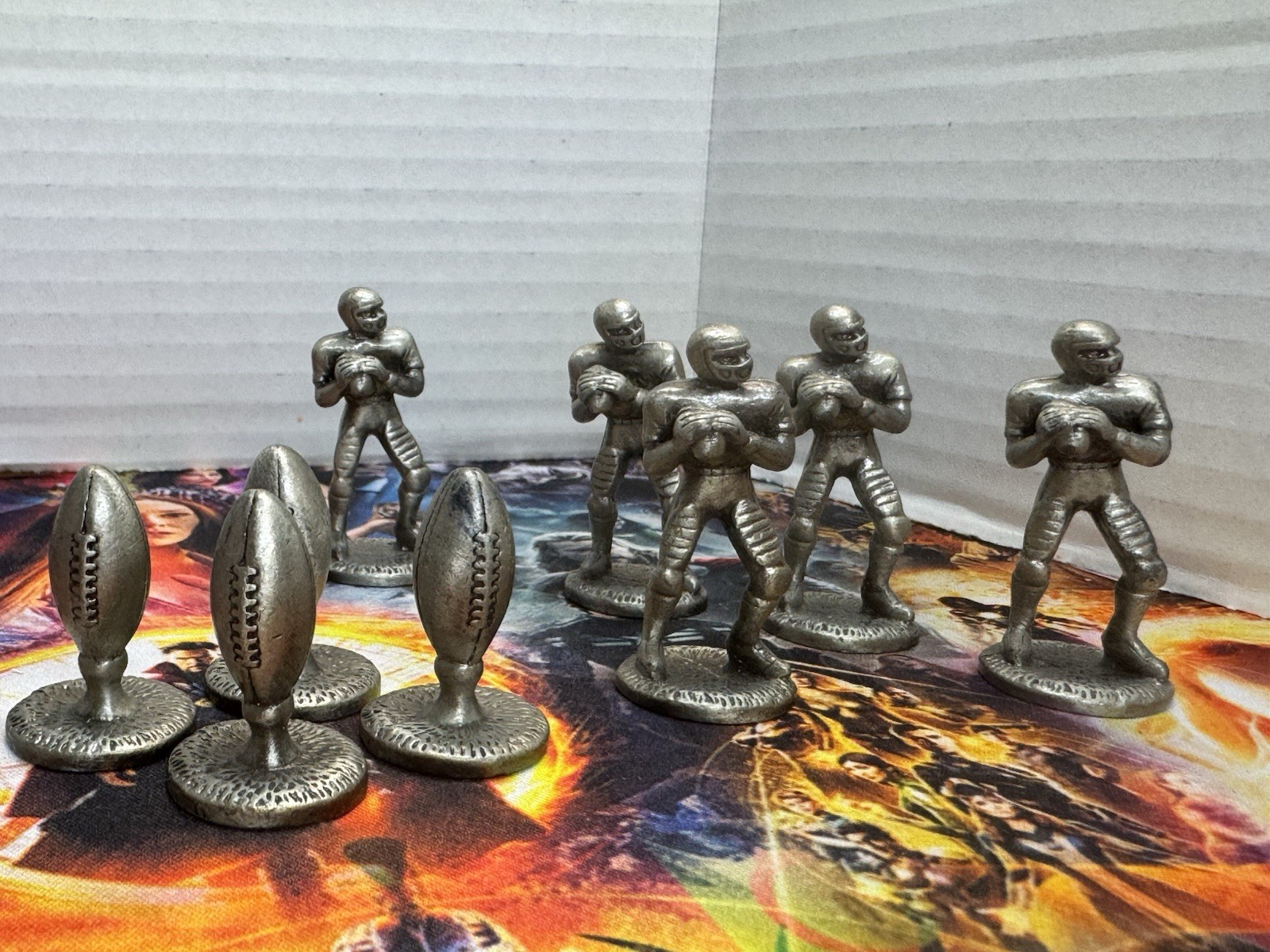 Vintage Metal Football Player Figurines lot