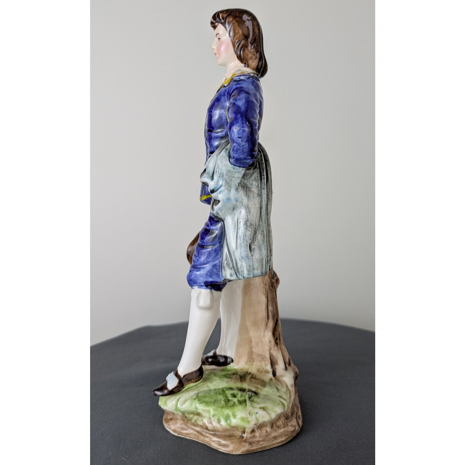 1950s Blue Boy Gainsborough Figurine Japan 9″ Hand Painted Ceramic Classic VTG