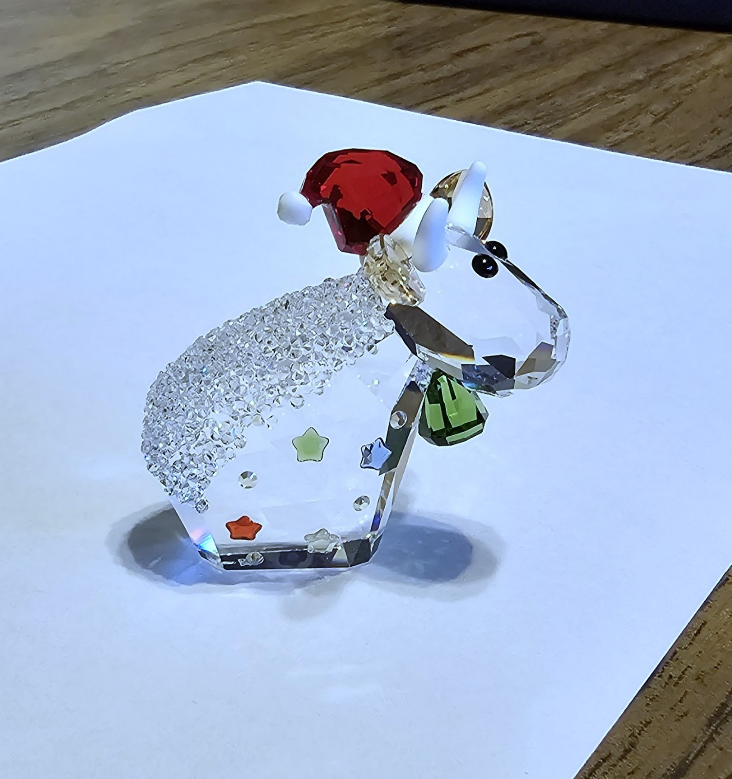 🎄Swarovski Crystal 2025 A.E., Lovlots, Christmas Holiday Mo Cow Figurine, NIB
