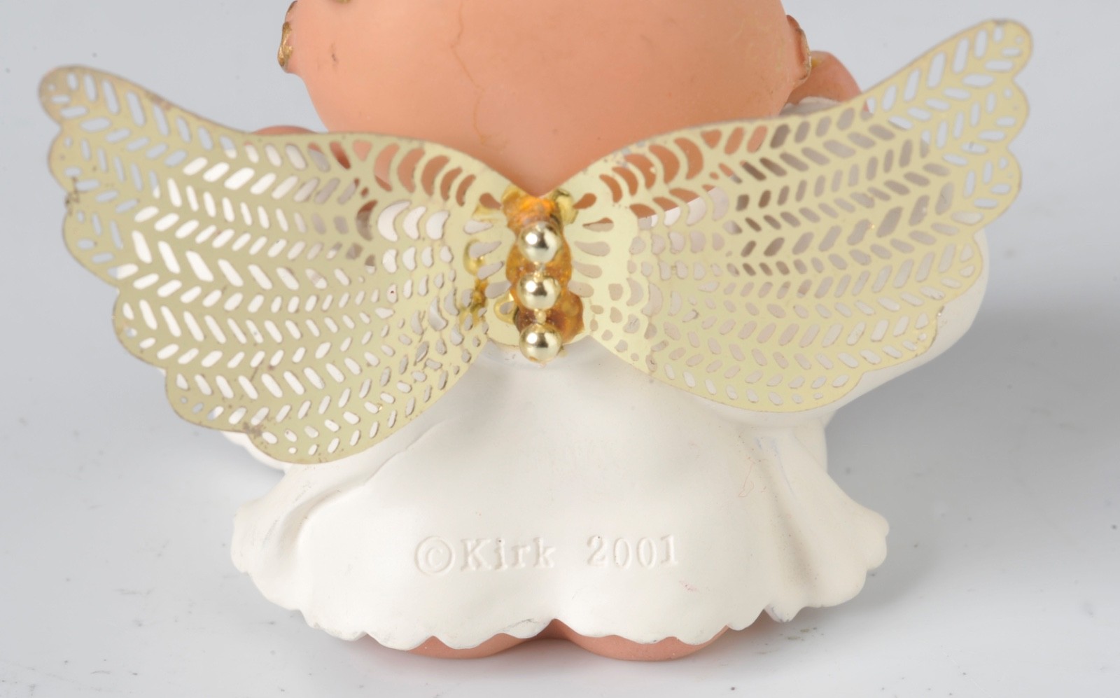 Russ Berrie Kirk’s Kritters Angel Cheeks Mustache Figurine 2002 Rare