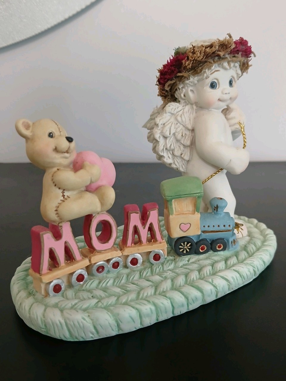 Vintage Dreamsicles “On The Right Track” 2000 Figurine 11580 Signed White Multi