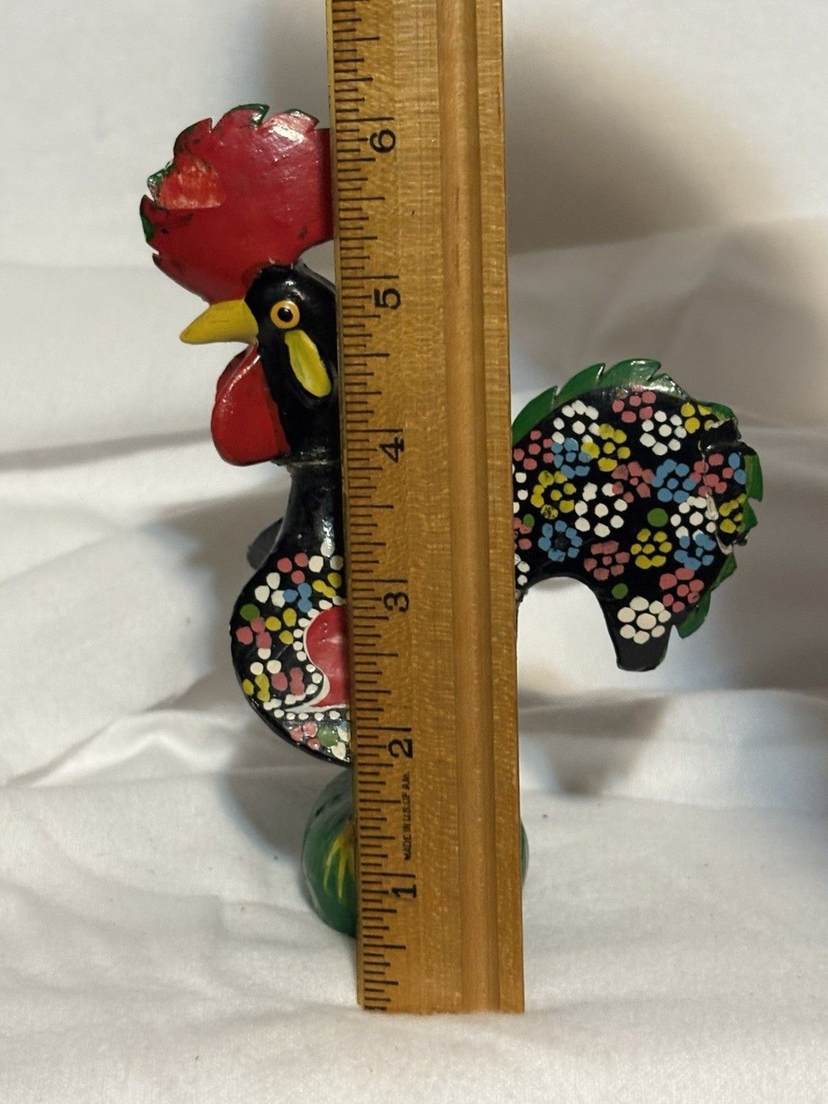 Portuguese Barcelos Rooster Figurine Colorful Statue with Traditional Design