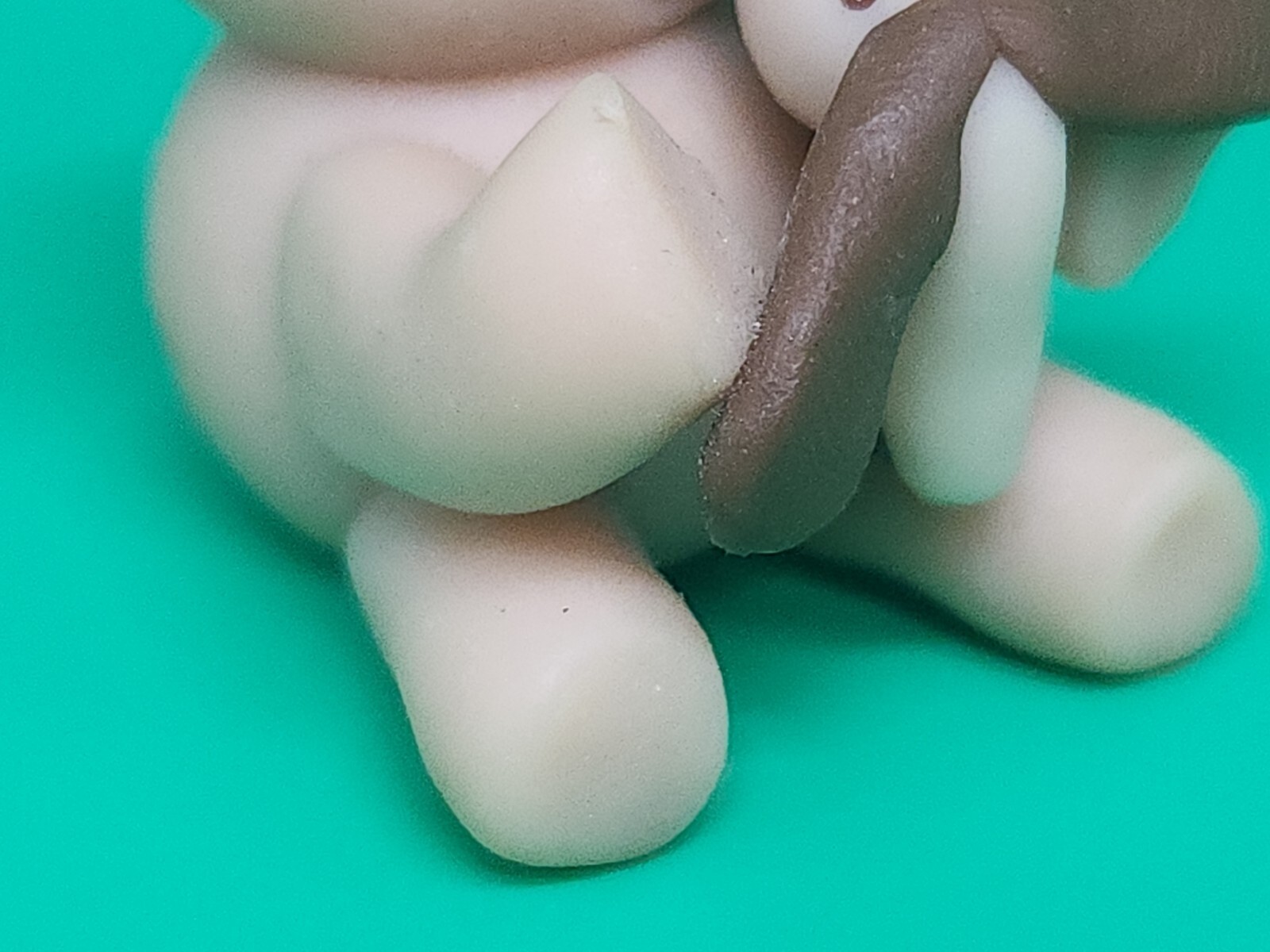 Vintage 1981 Polymer Clay Miniature Bear Puppy Dog Toy Figure Mini Candle Holder