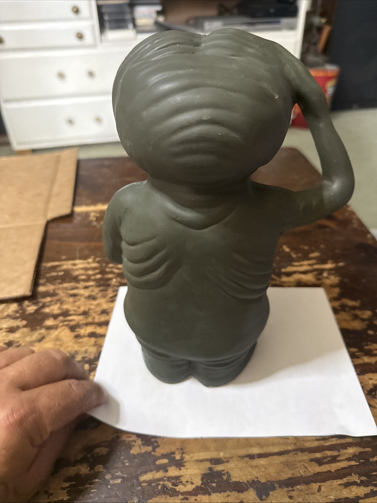1980s Rare Vintage Ceramic 9.5” ET Figure Statue Extra Terrestrial Phone Home