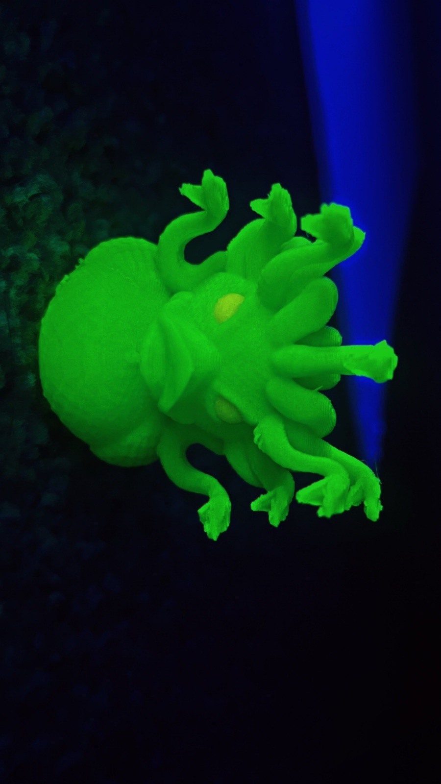 Glow-in-the-dark Medusa Plastic Neon Green Fantasy Mythology Figurine Sculpture