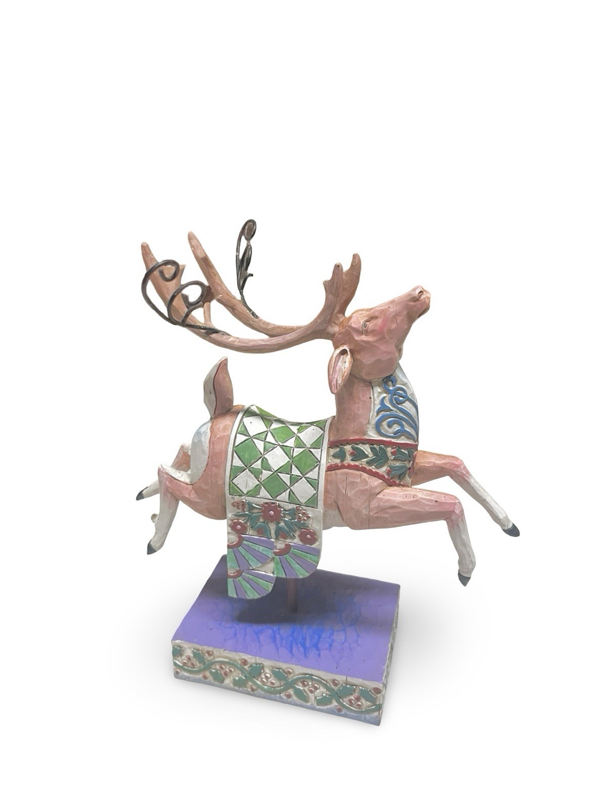 Jim Shore Heartwood Creek Figurine DASH AWAY With Green Blanket 2004 118111 READ