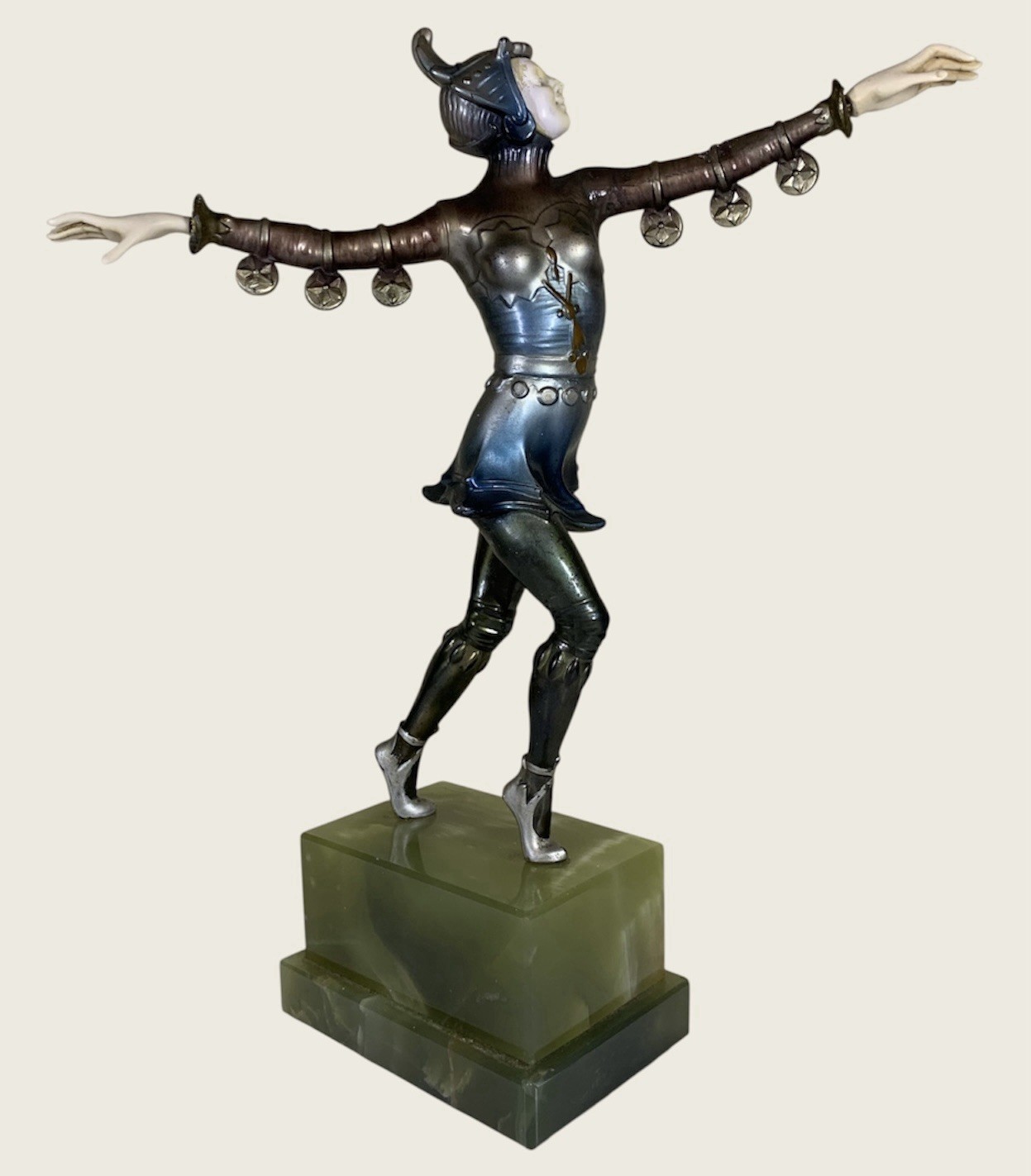Art Deco Gerdago like Cold Painted Lady Sculpture c 1920