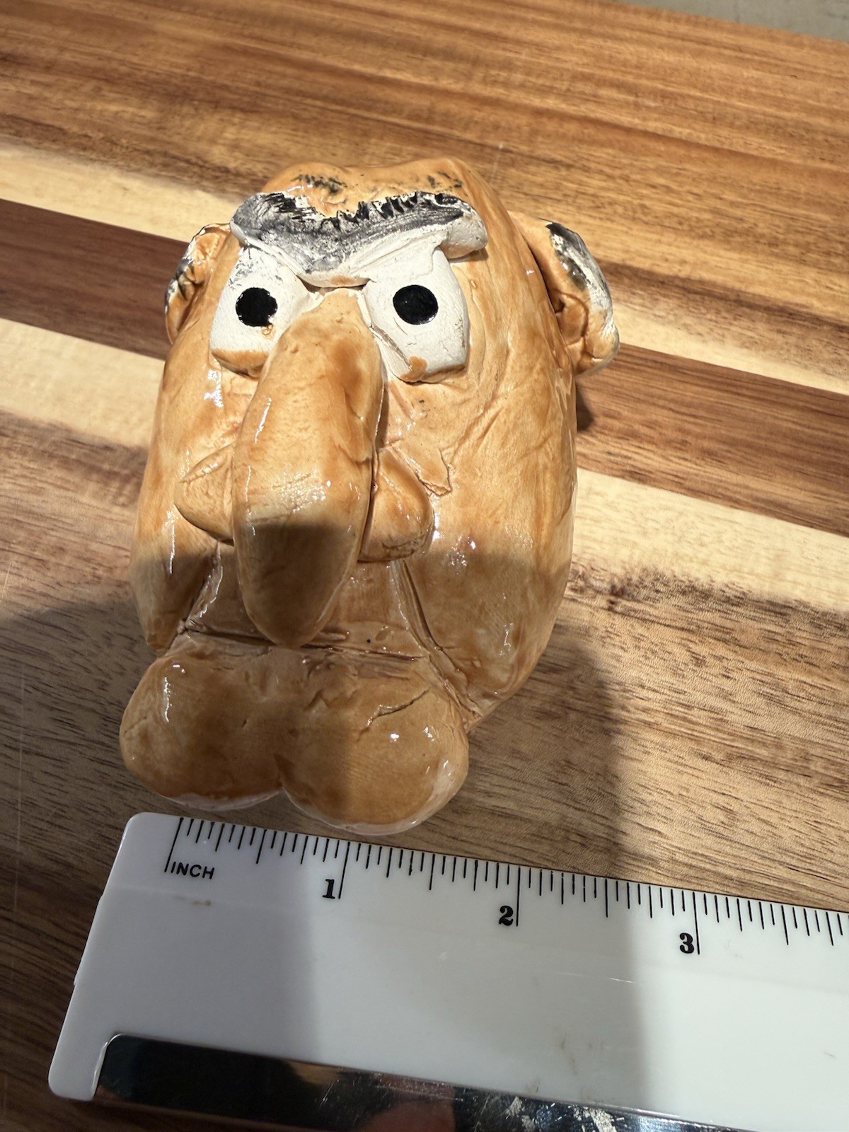 Oddity Handmade Unfinished Old Man Face Ceramic Figurine
