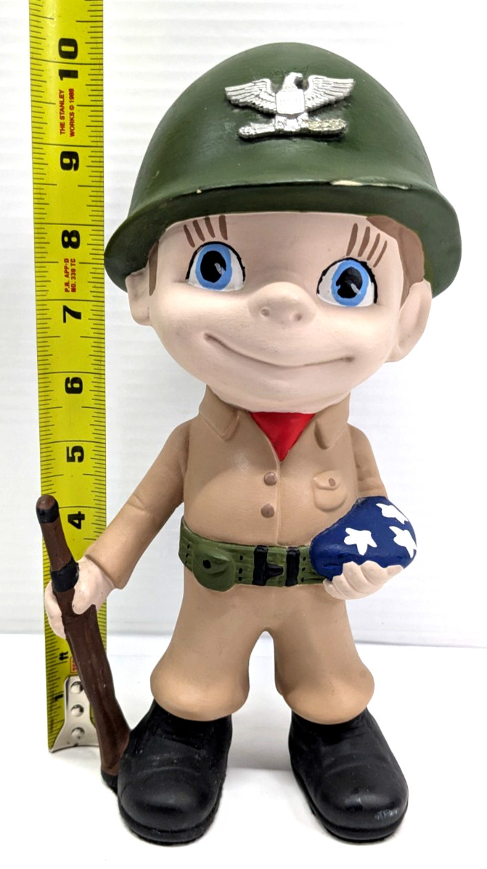 Vintage 1979 Porcelain Pete U.S. Army Colonel Soldier 10.5″ Figurine by Tari