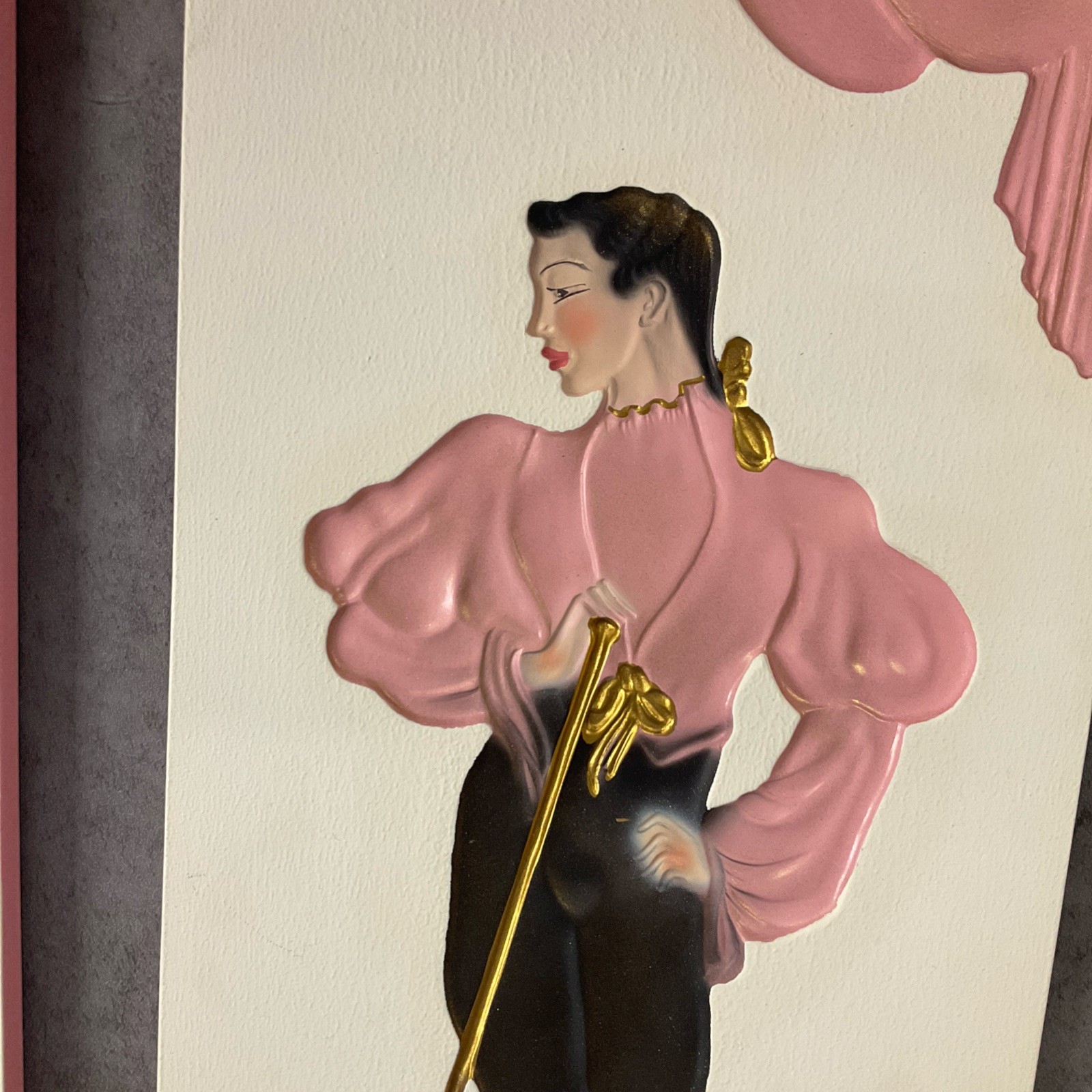 Coventry Ware Ballet Dancers Set Of 2 Chalkware Plaques