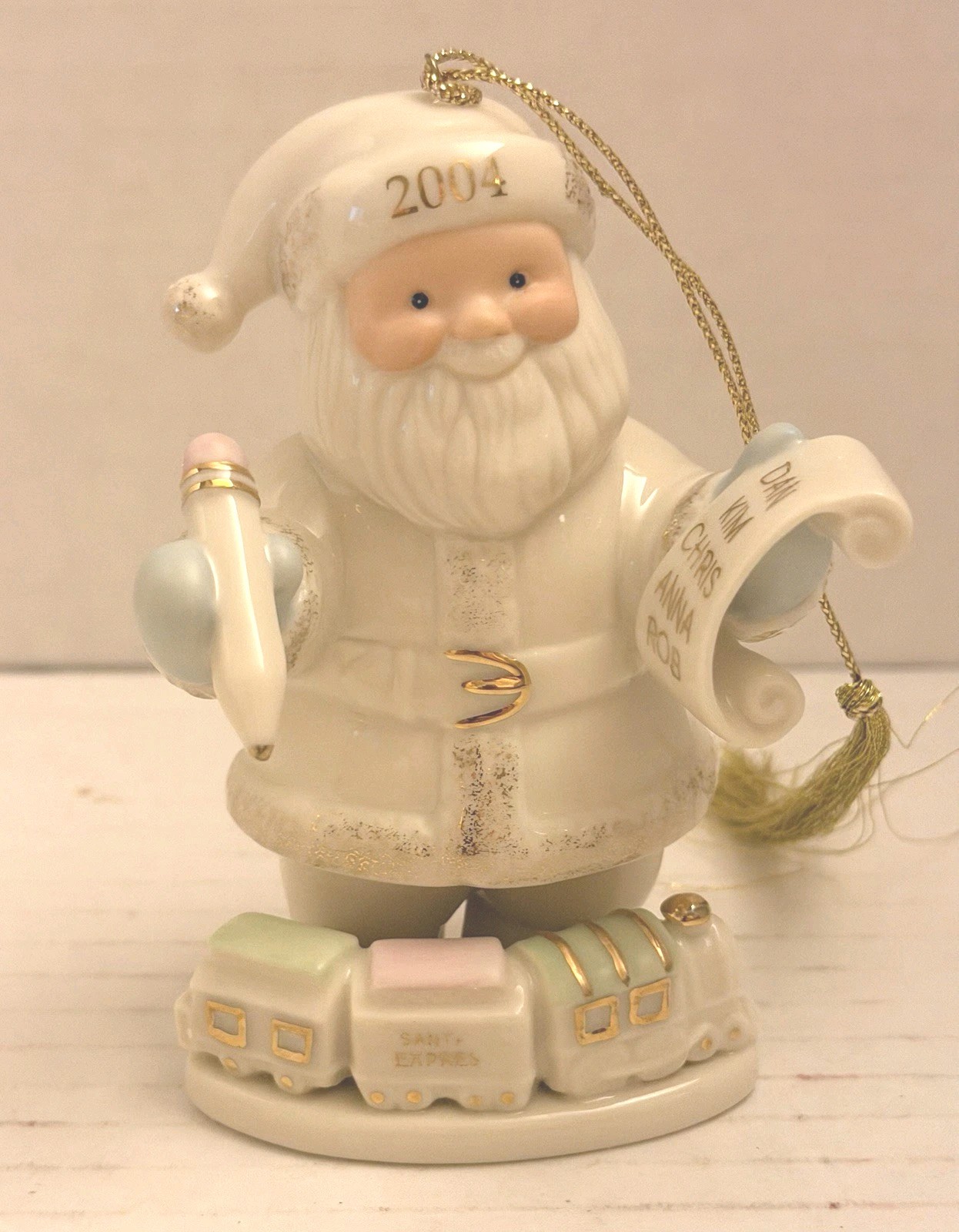 2004 The Lenox Classic Santa Annual Ornament “Santa’s Special List”