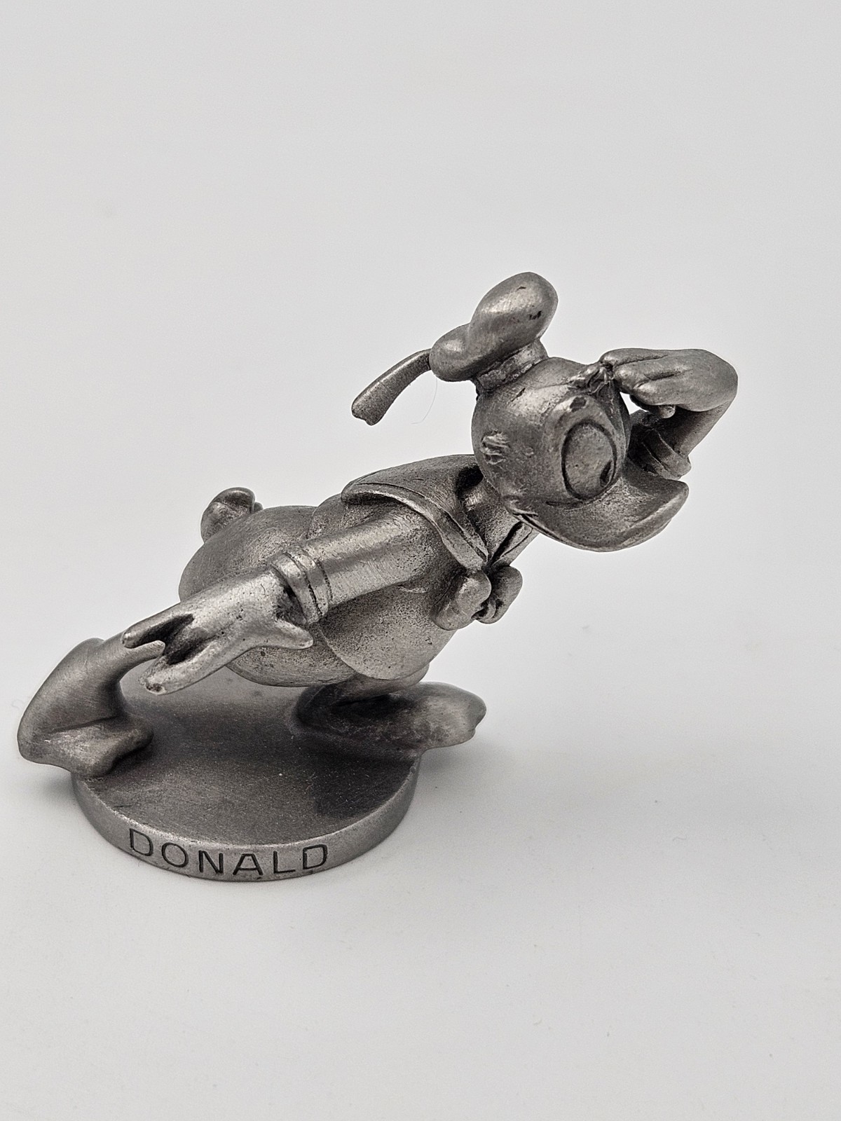 Walt Disney Productions Fine Pewter Donald Duck Mini Figurine