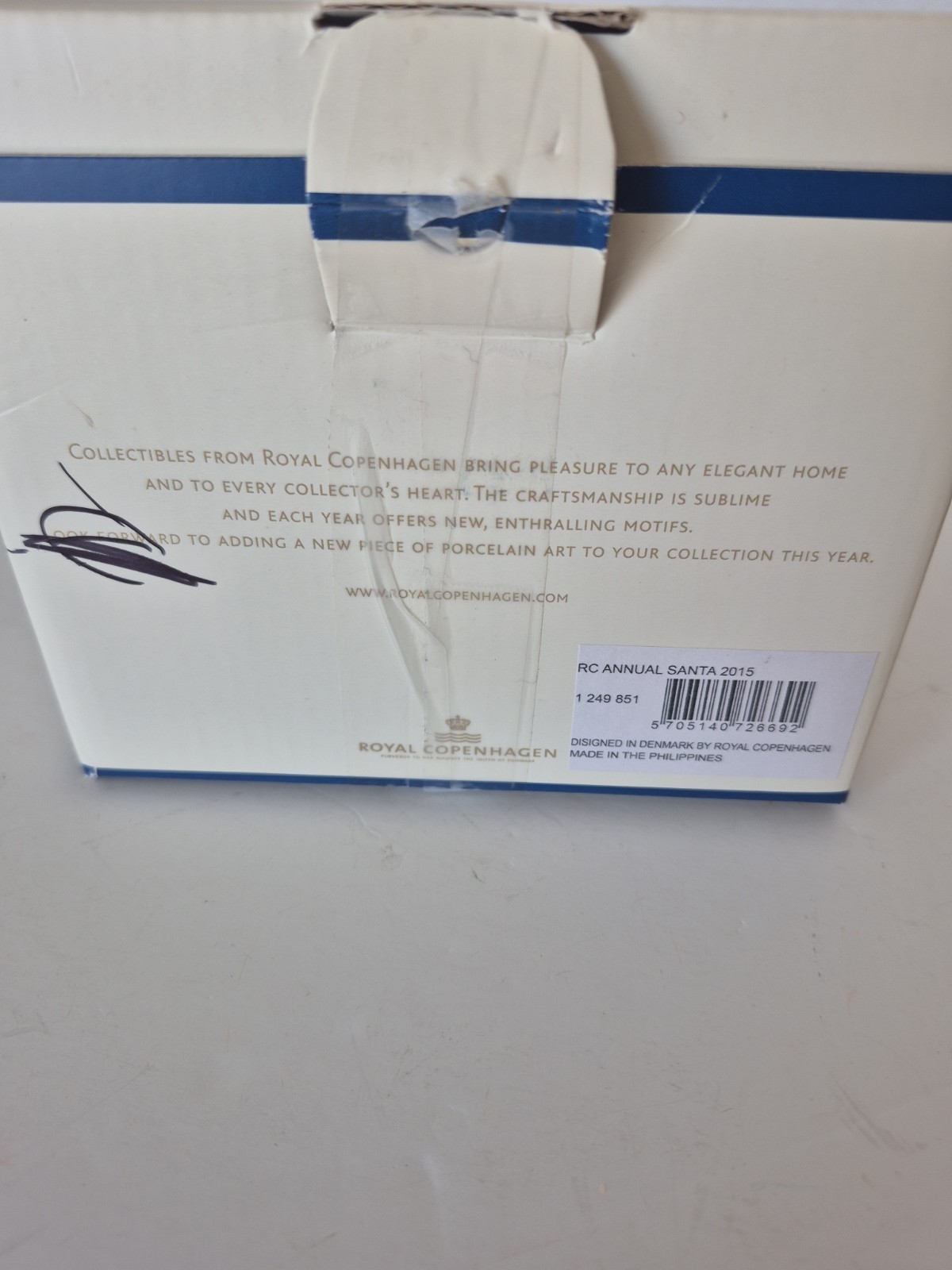 Royal Copenhagen Denmark 2015 Annual Santa Claus Dog LE Christmas Figurine w Box